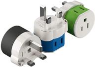 🔌 orei uk, ireland, dubai power plug adapter with 2 usa inputs - travel 3 pack - type g (us-7) - fuse protected, grounded & safe - cell phones, laptop, camera chargers, cpap & more logo