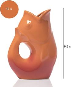 img 1 attached to 🍷 Stylish Gurgle Pot Pitcher 42 oz - Ombre Red - Shop Now!