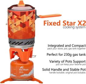 img 3 attached to 🔥 Fire Maple X2 Cooking System: Portable Backpacking Camping Stove & Pot with Piezo Ignition