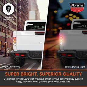 img 1 attached to 🚛 High Quality 4 Inch Amber LED Trailer Tail Light - Waterproof Truck Park Turn Signal Lights - 2 Pack