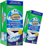 🚽 (2 pack) scrubbing bubbles, fresh brush heavy duty refills, 8 count each logo