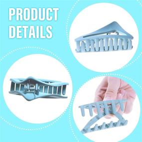 img 2 attached to Non-Slip Triangle Hair Claw Clips Set - 6 Pieces Matte Hair Clips for Women, Fine & Thick Hair, Strong Hold - Resin Hair Accessories for Girls - 3.3 Inch