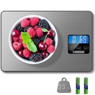 👩 hdjuntunkor food scale: 33lb digital kitchen scale for precise cooking & baking, 1g/0.1oz graduation, lcd display, stainless steel & tempered glass logo