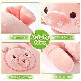 img 2 attached to CozyWorld 17.5’’ Pink Pig Pillow Stuffed Animals – Cute 🐷 Plush Toys for Kids Birthday, Special Day Gifts for Boys and Girls