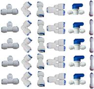 lemoy 1/4" od quick connect water tube fittings for ro reverse osmosis filters - pack of 30 логотип