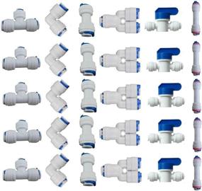 img 3 attached to Lemoy 1/4" OD Quick Connect Water Tube Fittings for RO Reverse Osmosis Filters - Pack of 30