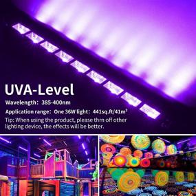 img 3 attached to 🎃 3-Pack of SHPODA 36W LED Black Light Bar Flood Lights with Plug, Switch, and 5ft Cable - Ideal for Stage Lighting, Halloween, Body Paint, Birthday, Wedding Party Decor - Glow in The Dark Party Supplies