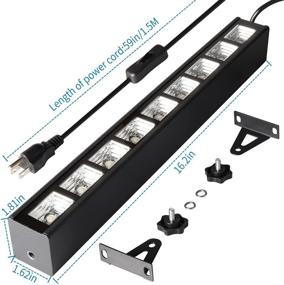 img 1 attached to 🎃 3-Pack of SHPODA 36W LED Black Light Bar Flood Lights with Plug, Switch, and 5ft Cable - Ideal for Stage Lighting, Halloween, Body Paint, Birthday, Wedding Party Decor - Glow in The Dark Party Supplies