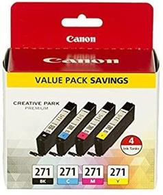 img 2 attached to 🖨️ Canon CLI-271 BK/CMY 4 Color Value Pack: Compatible with MG6820, MG6821, MG6822, MG5720, MG5721, MG5722, MG7720, TS5020, TS6020, TS8020, TS9020 - Shop Now!