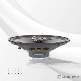 img 2 attached to 🔊 Alphasonik AS68: High-Powered 6x8 inch 3-Way Car Audio Coaxial Speakers - Mounting Holes Included!