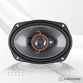 img 3 attached to 🔊 Alphasonik AS68: High-Powered 6x8 inch 3-Way Car Audio Coaxial Speakers - Mounting Holes Included!