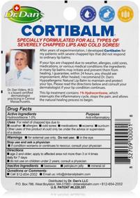 img 1 attached to 👄 3-Pack Cortibalm by Dr. Dan: Healing Lip Balm for Severely Chapped Lips - Effective for Men, Women, and Children with Dry, Cracked Lips