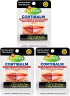👄 3-pack cortibalm by dr. dan: healing lip balm for severely chapped lips - effective for men, women, and children with dry, cracked lips logo