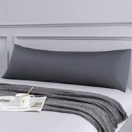 🛌 meetbily 800 thread count dark gray body pillow cover - soft and breathable envelope design for adults - 100% cotton 21"x54" body pillowcase logo