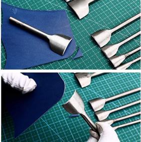 img 2 attached to Enhance Your Leathercraft Skills with UUJOLY 🔨 7 Pcs Half-Round Leather Punching Tools for DIY Handwork