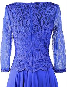 img 1 attached to Meier Womens Illusion Embroidery Evening Women's Clothing