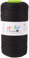 🧶 golo cotton cone yarn - 8.8 oz, 705 yd - size 1 cone yarn - black - crochet cone yarn logo