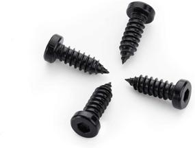 img 2 attached to 🔩 Rightcar Solutions License Plate Screws 1/4-3/4, Black Stainless Steel Self-Tapping Fasteners