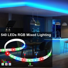 img 2 attached to 32.8 Feet ViLSOM Led Strip Lights with 44Keys Remote - Color Changing Led Lights 🔌 for Bedroom, Room, Kitchen, Christmas Decorations - RGB SMD 2835 Led Lights (2 x 16.4 Feet Rolls)