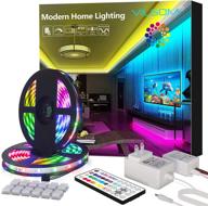 32.8 feet vilsom led strip lights with 44keys remote - color changing led lights 🔌 for bedroom, room, kitchen, christmas decorations - rgb smd 2835 led lights (2 x 16.4 feet rolls) logo