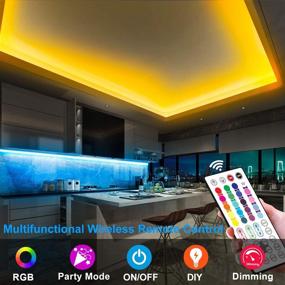 img 1 attached to 32.8 Feet ViLSOM Led Strip Lights with 44Keys Remote - Color Changing Led Lights 🔌 for Bedroom, Room, Kitchen, Christmas Decorations - RGB SMD 2835 Led Lights (2 x 16.4 Feet Rolls)