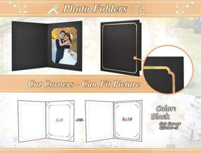 img 3 attached to 🖼️ Golden State Art Acid-Free Photo Folders for 6x8 or 8x10 Prints - Pack of 50 Black Cardboard/Paper Frames for Portraits, Special Events like Graduation and Wedding