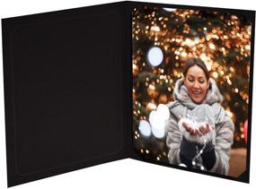 img 4 attached to 🖼️ Golden State Art Acid-Free Photo Folders for 6x8 or 8x10 Prints - Pack of 50 Black Cardboard/Paper Frames for Portraits, Special Events like Graduation and Wedding