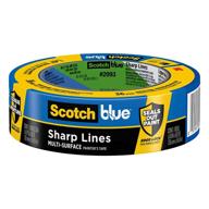 🎨 premium scotchblue sharp lines multi-surface painter's tape, 1.41 inches x 60 yards, 2093 – top quality 1 roll tape logo