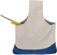 🧶 luxja small knitting tote bag for knitting needles (8"-14"), yarn skeins, knitting & crochet supplies - blue logo