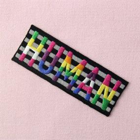 img 1 attached to 🌈 Express Your Pride with the LGBT Human Retro Love Patch: An Embroidered Badge for Ironing or Sewing