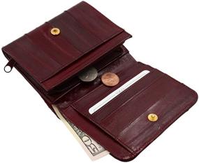 img 3 attached to 👛 Vidlea Zipper Wallets: Stylish & Compact Bifold Eel Skin Wallet for Women with Credit Card Holder & Coin Purse