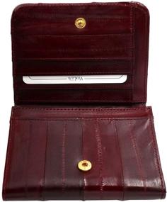 img 1 attached to 👛 Vidlea Zipper Wallets: Stylish & Compact Bifold Eel Skin Wallet for Women with Credit Card Holder & Coin Purse