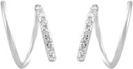 925 sterling silver minimalist cartilage wrap hook earrings for teen girls and women logo