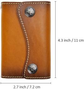 img 2 attached to ZLYC Genuine Leather Keychain Closure Men's Accessories and Wallets, Card Cases & Money Organizers