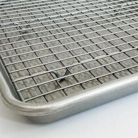 img 2 attached to 🍪 USA Pan Half Sheet Baking Pan with Bakeable Nonstick Cooling Rack: Premium Metal Set for Perfect Baking