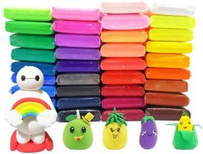 img 4 attached to Colorful Children Modeling Clay: 36 PCS Air Dry Clay Set with Tools for Creative DIY Crafts - Perfect Gifts for Kids