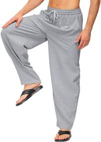 img 1 attached to Comfort Pants Elastic Viking Summer Men's Clothing for Sleep & Lounge