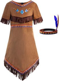 img 4 attached to 🧡 Relibeauty Authentic Native American Costume Ensemble