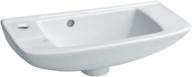 🚽 west edgewood 20 inch small wall mount bathroom sink: white porcelain, overflow, heavy duty logo