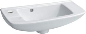 img 4 attached to 🚽 West Edgewood 20 Inch Small Wall Mount Bathroom Sink: White Porcelain, Overflow, Heavy Duty