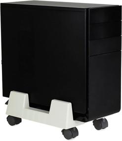 img 3 attached to 🖥️ Mount-It! CPU Stand with Wheels - Adjustable Width Computer Cart for Desktop PC Tower ATX - Universal Design, Locking Wheels, 6-10.2" Wide, 60 lbs Capacity