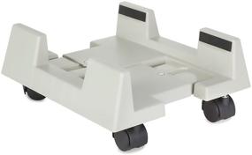 img 4 attached to 🖥️ Mount-It! CPU Stand with Wheels - Adjustable Width Computer Cart for Desktop PC Tower ATX - Universal Design, Locking Wheels, 6-10.2" Wide, 60 lbs Capacity