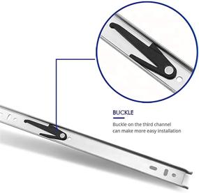 img 1 attached to 🔧 Enhanced Bearing Capacity Industrial Hardware: 3-Section Extension for Drawer Slides