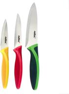 zyliss 3-piece knife set: enhance your kitchen with sheath covers, made with stainless steel logo