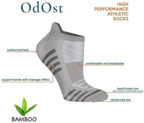 img 1 attached to 🎋 Bamboo Striped Athletic Socks: Breathable, Absorbent, and Performance-Enhancing