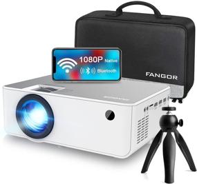 img 4 attached to 📽️ FANGOR 1080P HD WiFi Bluetooth Projector with Tripod - Ultimate Portable Home Theater Video Projector for HDMI, VGA, USB, Laptop, iOS & Android Smartphone