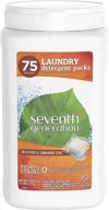 🍊 seventh generation fresh citrus & sandalwood scent laundry detergent packs - 75 count logo