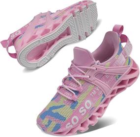 img 3 attached to 👟 Collaborative Development of Non-Slip Women's Running Shoes: Athletic Tennis Sneakers for Sports & Walking