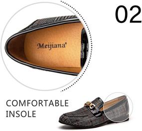 img 1 attached to 👞 Vintage Leather Men's Smoking Slipper Shoes, Loafers & Slip-Ons by MEIJIANA - A Perfect Blend of Style and Comfort