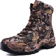 👞 cungel men's 8-inch camo timber hunting boots - waterproof, anti-slip, lightweight, breathable & durable outdoor shoes for hunting, fishing, hiking, working & field activities логотип